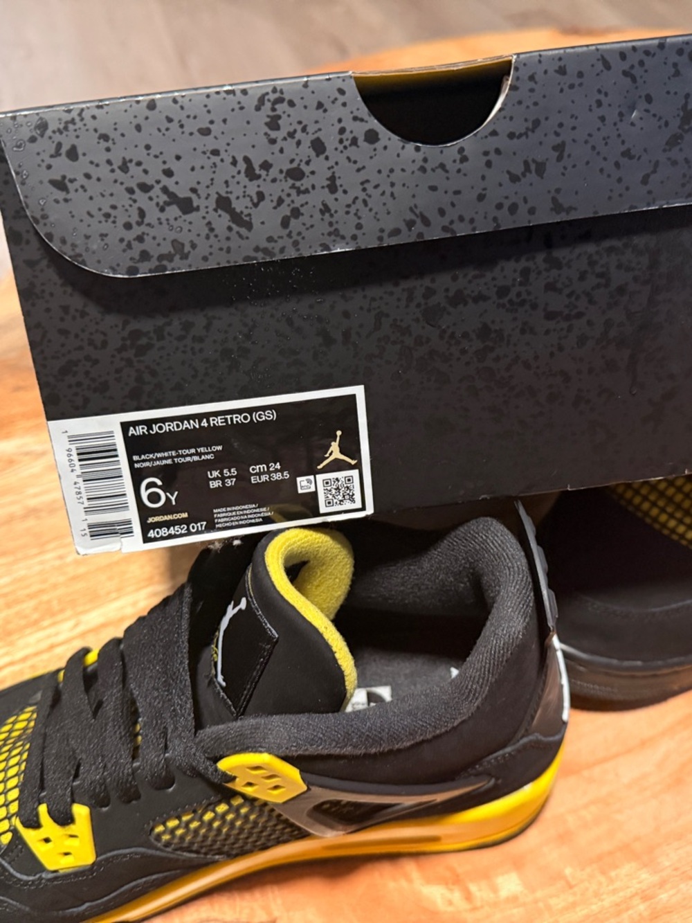 Jordan Black and Yellow Men's Sneakers
